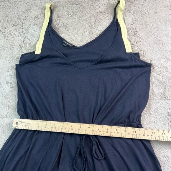 Club Monaco Dress Spagetti Strap Size S Navy Blue Double Layered Cinched Waist - Picture 8 of 11